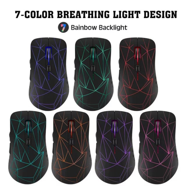 Mouse RBG inalámbrico recargable - Imagen 3